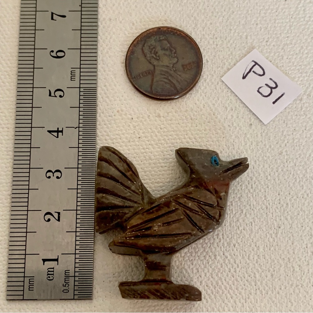 Soapstone Carved Roadrunner Figurine Miniature Bird Stone Animal Carving 1.4” - Picture 10 of 12